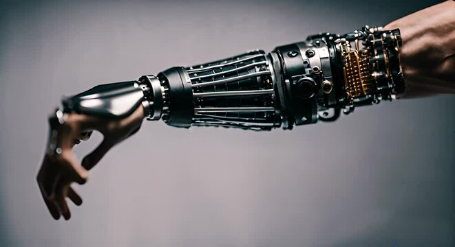 Modern arm prosthesis.