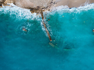 Drone Photo of Ölüdeniz Beach with its Wonderful Turquoise Sea, Kumburnu Fethiye, Muğla Turkiye...