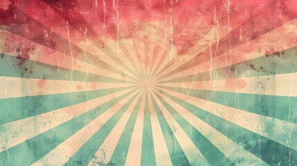 Retro grunge sunburst background