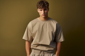 Contemporary Elegance: Men's Cropped T-Shirt