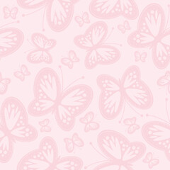 Seamless vector pattern with butterflies summer spring print for paper textile clothes objects nice beautiful background wallpaper endless illustration