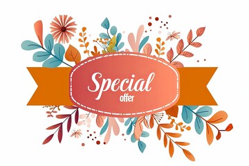 Obraz premium Special offer banner, artistic, original, vector, isolated on white