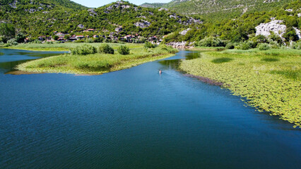 aerial pictures made with a dji mini 4 pro drone over Karuč, Montenegro.