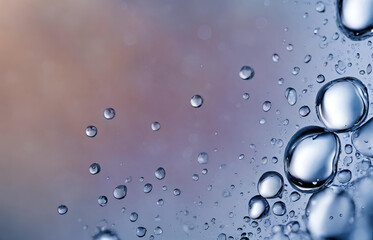 A blue background with water drops on it
