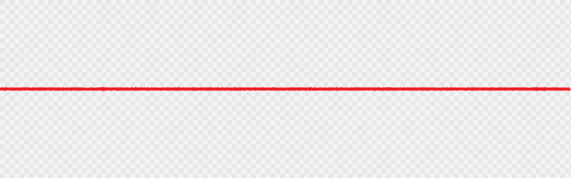 a red silk thread looped in a circle form, extending on both ends, symbolizing the red thread of fate in chinese tradition, on a pure white background with copy space.Line of red yarn, long red thread