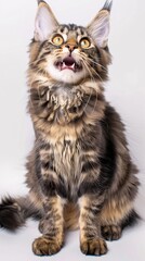 Maine Coon on white background