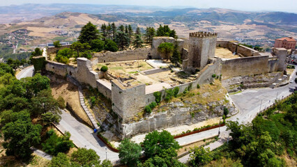 aerial pictures made with a dji mini 4 pro drone over Enna, Sicily, Italy.