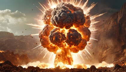 Detonation of atomic bombs or nuclear bombs can cause world destruction 