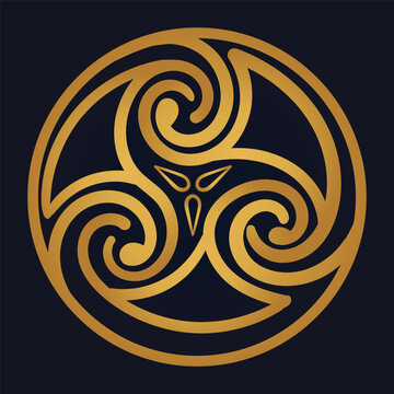 Triskelion symbol tattoo, vector 