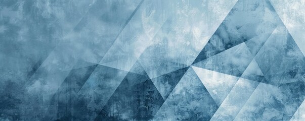watercolor paper on an abstract blue geometric background