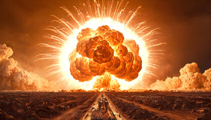 Detonation of atomic bombs or nuclear bombs can cause world destruction 