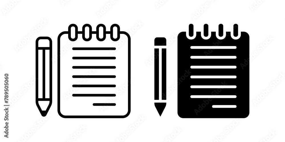Poster note icon set. for mobile concept and web design. vector illustration