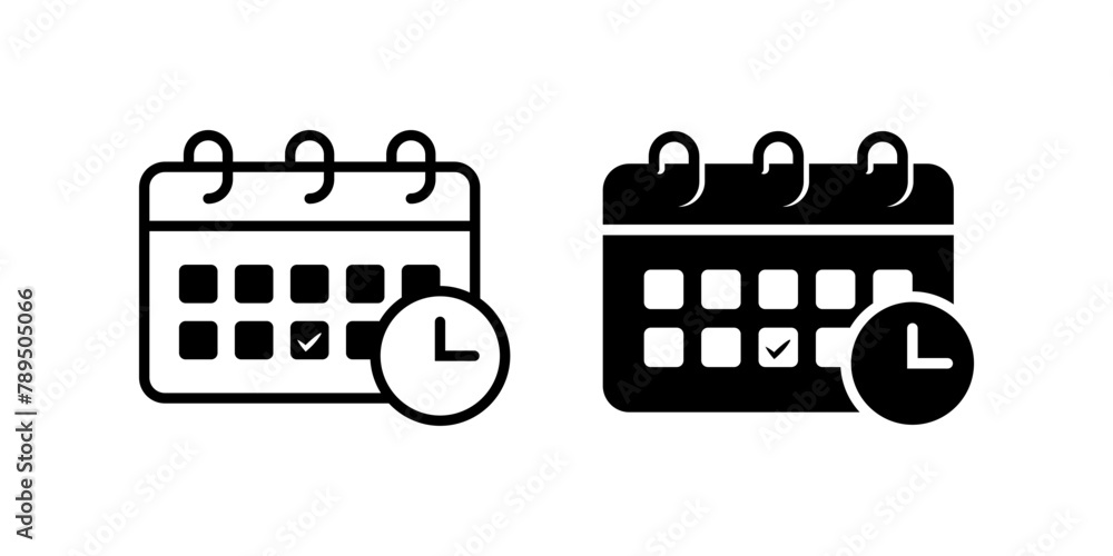 Poster schedule icon set. for mobile concept and web design. vector illustration