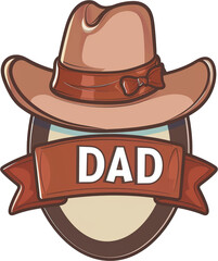 the text "DAD" in brown