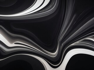 Monochrome Onyx Line Abstract Composition.