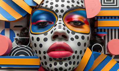 Human face abstract graphic resource