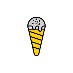 Ice Cream icon design with white background stock illustration