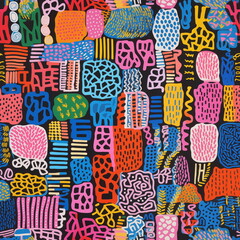 Abstract organic shapes vivid vibrant colourful design wallpaper
