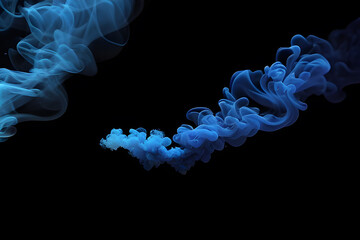 Abstract Fluid or smoke Art of Colorful Ink in Water, Generative Ai - obrazy, fototapety, plakaty