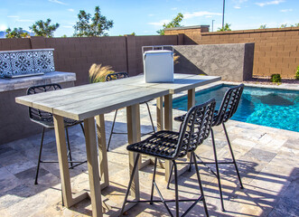 Back Patio Tables With Bar Stools