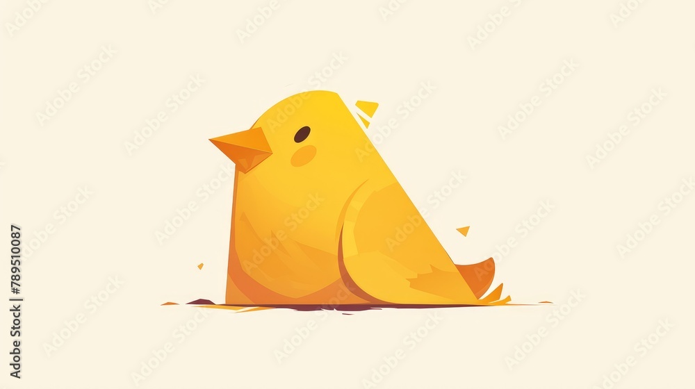 Poster a quirky and charming comedy icon featuring a sleek linear design stands out against a crisp white b