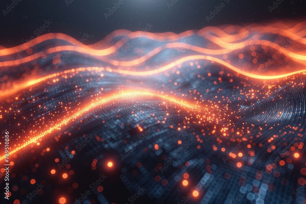 Poster abstract digital background for technological processes, networking future