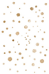 Glittery gold polka dots png transparent background