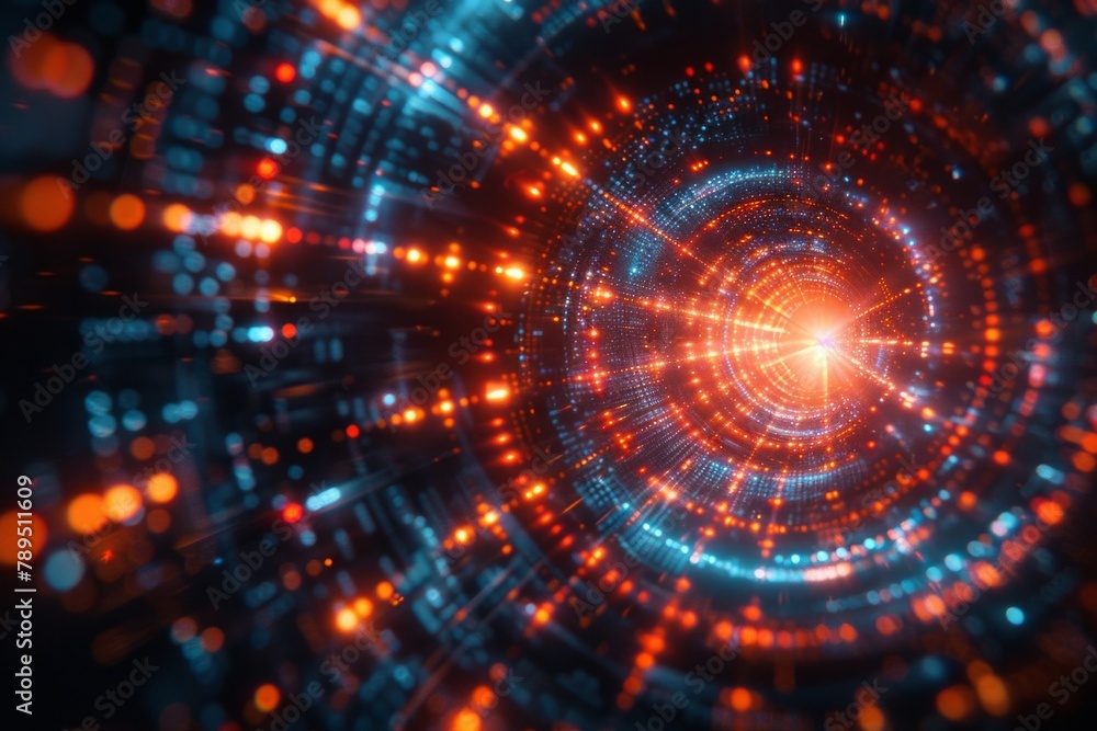 Poster abstract digital background for technological processes, networking future