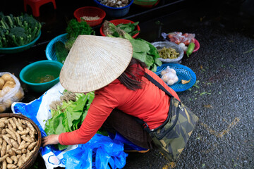 The lively market in Hoi An, Vietnam