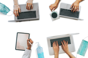 Business team meeting png after Covid 19 pandemic