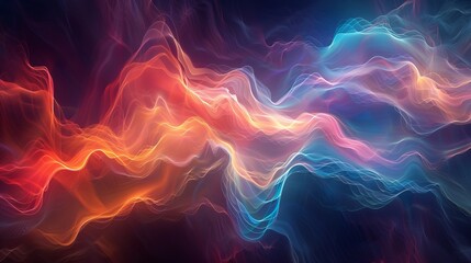 Picture a backdrop that blends dark, mysterious shades with vivid pulses of light. Digital waves ripple through the canvas, symbolizing the seamless transmission of data in the digital age.