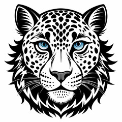 leopard head silhouette leopard head vector