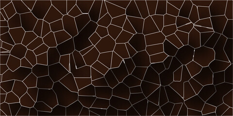 Abstract broken glass quartz, geometric retro tiles pattern, voronoi diagram crystalize vintage vector background.