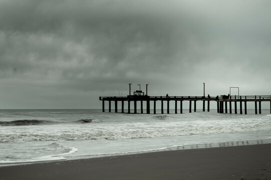 storm on the beach