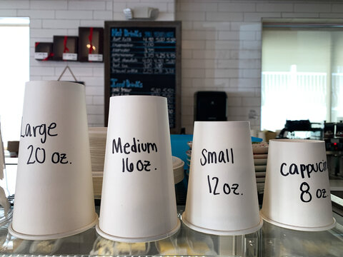 Demo cup sizes
