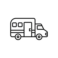 Fototapeta premium Picnic Van icon design with white background stock illustration