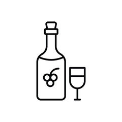 Wine icon design with white background stock illustration