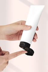 Png tube mockup for beauty product packaging