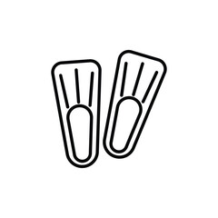 Swiming Feet icon design with white background stock illustration