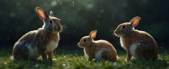Resilient Rabbits: An Inspiring Tale of Chemical Coexistence in Close-Up Double Exposure