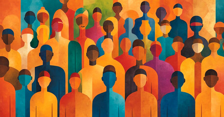Individuals from various cultural backgrounds World Population Day Concept.