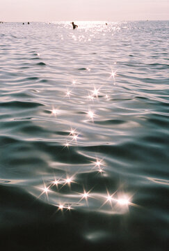 Path of light in the sea