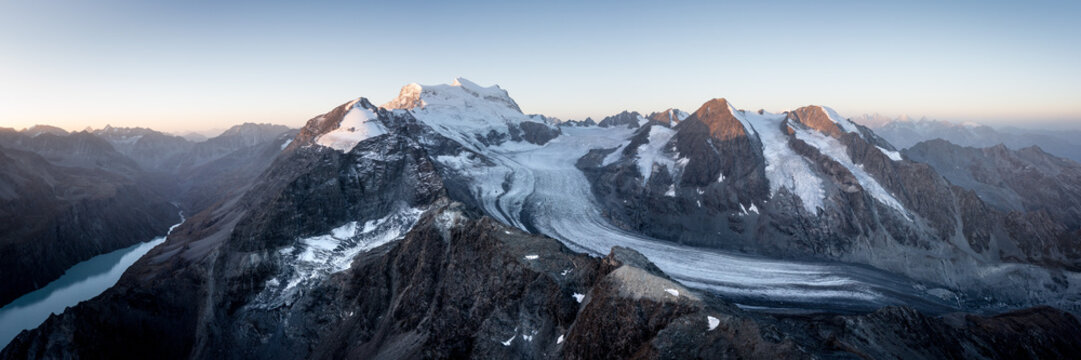 Grand combin glacier Aerial Switzerland