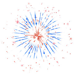 Colorful fireworks png design element
