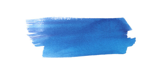 Watercolor bright spot of paint. Blue blot. Bright color. Abstract element for text and design. 