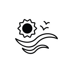 Beach icon design with white background stock illustration