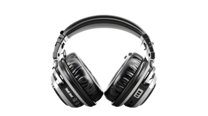 Modern headphone isolated on a transparent background, PNG, Ai