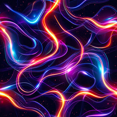 dark abstract background with neon lights