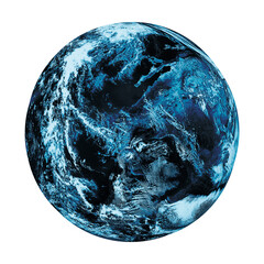 Blue world globe png design element