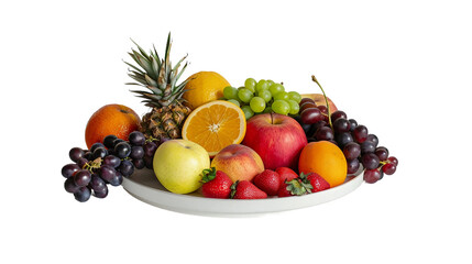 Naklejka na ściany i meble Assorted Fruits Collection on transparent background